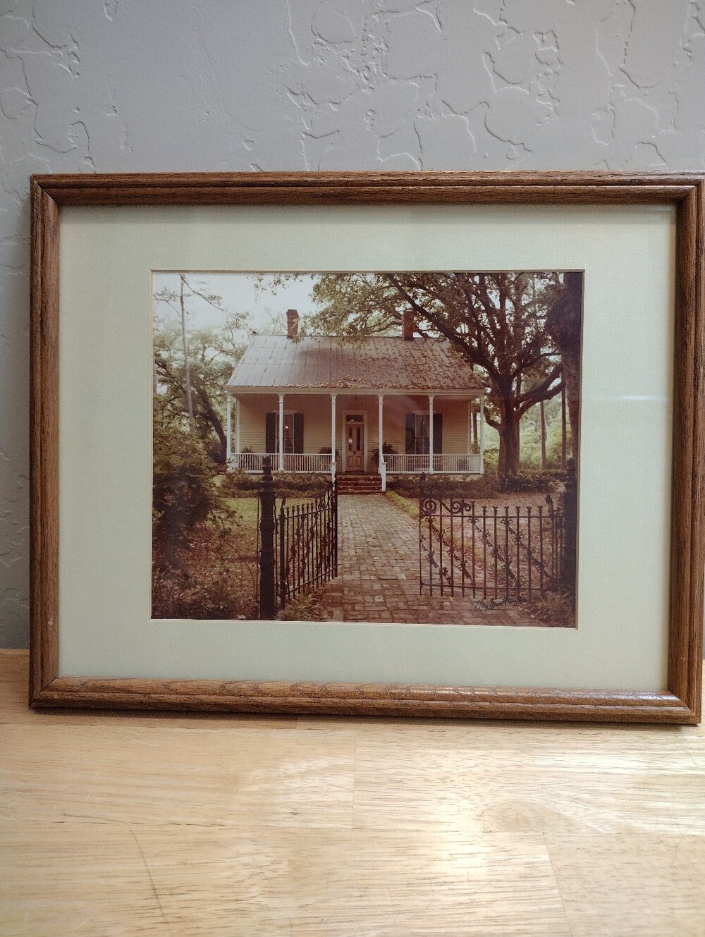 Framed Photograph of Jean Baptiste Lang House